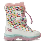 Buty dla dziewczynek - Śniegowce Agatha Ruiz de la Prada 241992-B D Biały - miniaturka - grafika 1