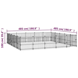 Lumarko Kojec zewnętrzny dla psa, stalowy, 23,52 m²! - Budy dla psów - miniaturka - grafika 7