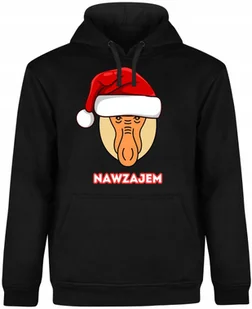 BLUZA MĘSKA CZARNA ŚWIĄTECZNA NA PREZENT JANUSZ NOSACZ Z NADRUKIEM R-L  MODEL  A477 - Bluzy męskie - miniaturka - grafika 1