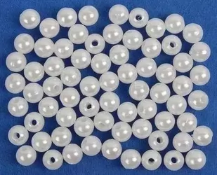 Koraliki 5 mm białe (40g) - Fandy - Dekoratorstwo - miniaturka - grafika 1