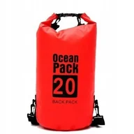 Plecaki worki - PLECAK WODOODPORNY OCEAN PACK DRY BAG TORBA 20L CZERWONA - miniaturka - grafika 1