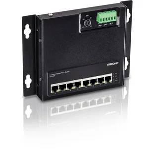 Trendnet TI-PG80F łącza sieciowe Nie zarządzany Gigabit Ethernet (10/100/1000) Obsługa PoE - Pozostałe akcesoria sieciowe - miniaturka - grafika 1