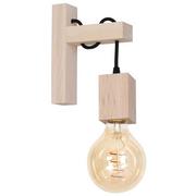 Lampy ścienne - Milagro Kinkiet Jack 1 x 40 W E27 naturalne drewno 581 - miniaturka - grafika 1