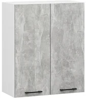 Szafki kuchenne - Dwudrzwiowa szafka kuchenna z półkami w kolorze betonu 80 cm A9-H03 - miniaturka - grafika 1