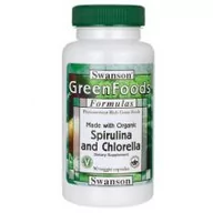 Serce i układ krążenia - Swanson, Usa Spirulina i Chlorella organiczne Suplement diety 90 kaps. - miniaturka - grafika 1