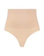 Majtki damskie - Bye Bra Majtki z wysokim stanem, bezszwowe rzeźbione stringi, wygodna bielizna modelująca, beżowa i czarna, rozmiary S-XXL - miniaturka - grafika 1