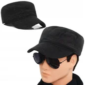 Czapki i chusty sportowe męskie - CZAPKA Zimowa z Daszkiem Patrolówka MĘSKA Ocieplana CZARNA Pako Jeans - miniaturka - grafika 1