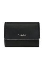 Portfele - Calvin Klein Portfel damski Ck Must Small Trifold W/Zip LV04F1030G Czarny - miniaturka - grafika 1