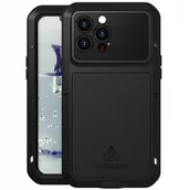 Etui i futerały do telefonów - Love Mei Etui pancerne + szkło iPhone 13 Pro Max, czarne 6932809616981 - miniaturka - grafika 1