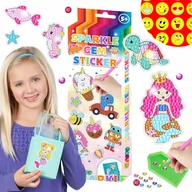 Zabawki kreatywne - ZESTAW DIY DIAMOND PAINTING MALOWANIE DIAMENTAMI HAFT + NAKLEJKI EMOJI - miniaturka - grafika 1