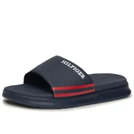Klapki i japonki męskie - Klapki Tommy Hilfiger Dual Density Pool FM0FM05017-DW5 - granatowe - miniaturka - grafika 1