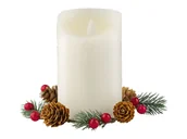 Świece - LIVARNO home Świeca z naturalnego wosku LED (Świeca z gałązkami iglastymi) - miniaturka - grafika 1