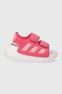 Buty dla dziewczynek - adidas sandały dziecięce ALTASWIM 2.0 I kolor różowy - grafika 1