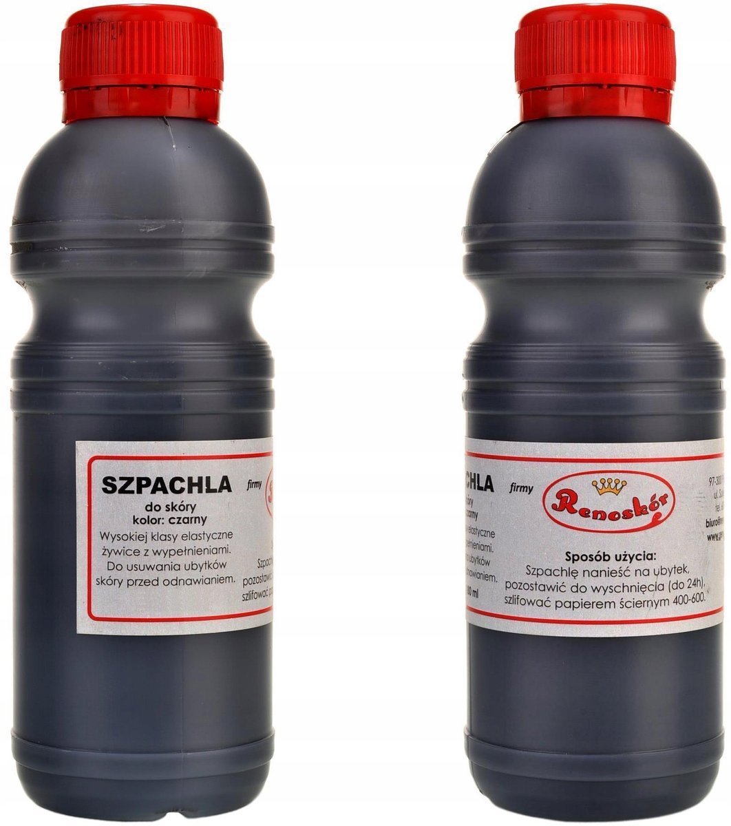 G12-87 CZARNA Szpachla do naprawy skóry RENOSKÓR Żywica PŁYNNA SKÓRA 180 ML