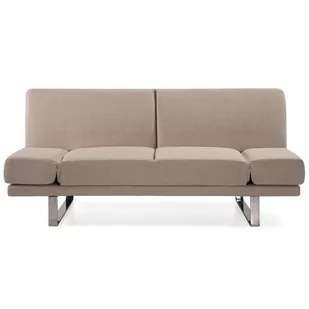 Beliani Sofa rozkładana beżowa YORK 7552 - Sofy i kanapy - miniaturka - grafika 1