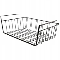 Półki do kuchni - Koszyk Podwieszany Pod Półkę Organizer Metalowy Czarny Do Szafy Szafki 5 Kg - miniaturka - grafika 1