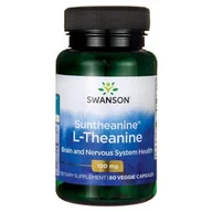 Suplementy naturalne - SWANSON Suntheanine L-Theanine 100mg 60vegcaps - miniaturka - grafika 1