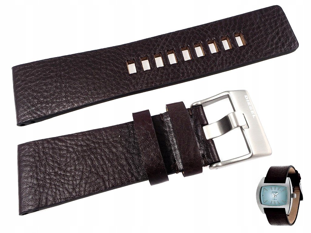 Pasek DIESEL DZ2039 skórzany brązowy