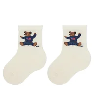 Skarpetki dla dzieci - Zestaw 3 par wysokich skarpet dziecięcych Polo Ralph Lauren 441P03156001 Écru - miniaturka - grafika 1