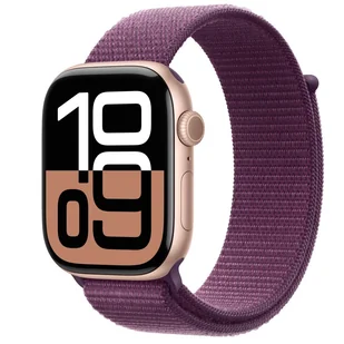 Apple Watch 10 GPS + Cellular 46mm z aluminium różowego złota opaska sportowa Dojrzała Śliwka - Smartwatch - miniaturka - grafika 1