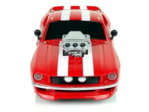 Auto Sportowe R/C 1:16 Czerwone Białe Pasy Pilot - Zabawki zdalnie sterowane - miniaturka - grafika 3