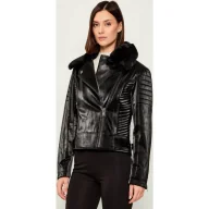 Kurtki damskie - GUESS Ramoneska DARCEY Slim Fit - miniaturka - grafika 1