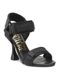 Sandały damskie - Versace Jeans Couture Sandały 72VA3S13 Czarny - grafika 1