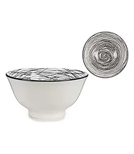 Arte Regal miska 16 cm porcelana czarna/biała twm_974010 - Miski i półmiski - miniaturka - grafika 1