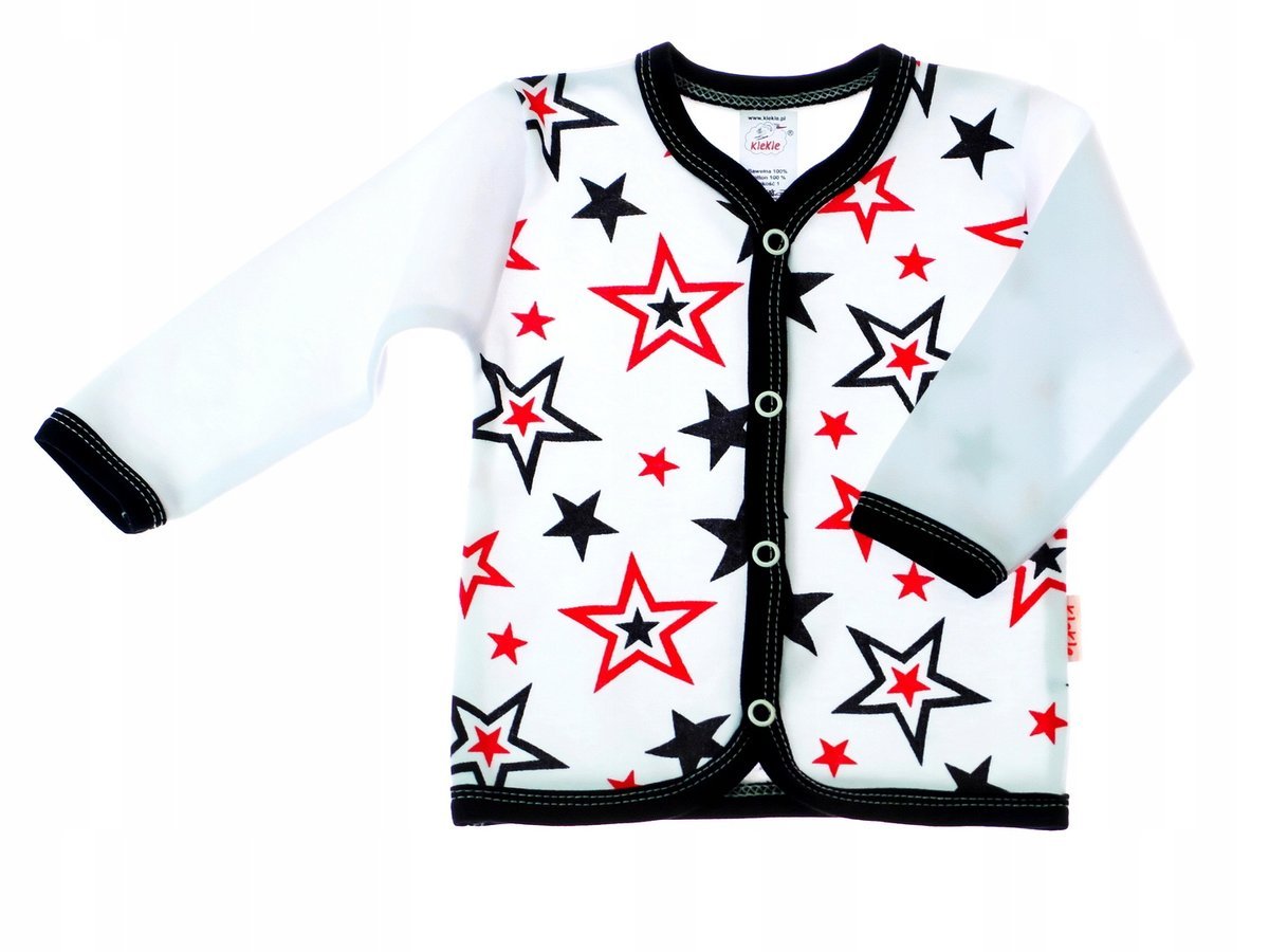 KAFTANIK koszulka ROZPINANY GWIAZDKI, 74 KLEKLE