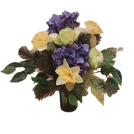 Sztuczne kwiaty - Kompozycja kwiatowa w wazonie 45 x 45 cm KWW01 - miniaturka - grafika 1