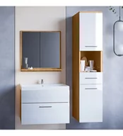 Meble łazienkowe - Łazienka TIPO dąb artisan / biały połysk - miniaturka - grafika 1