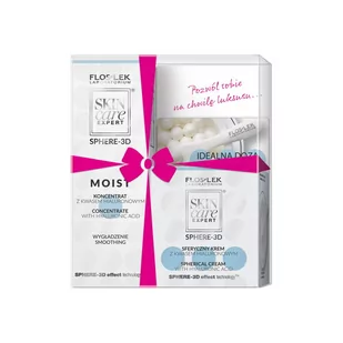 Flos-Lek Skin Care Expert SPHERE-3D Zestaw Krem z kwasem hialuronowym 105g + Moist Koncentrat z kwasem hialuronowym 30ml Długi termin ważności! 7079513 - Zestawy kosmetyków damskich - miniaturka - grafika 1