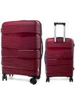 Walizki - WALIZKA XXL DUŻA PP3 POLIPROPYLEN ZAMEK TSA BORDOWY - miniaturka - grafika 1