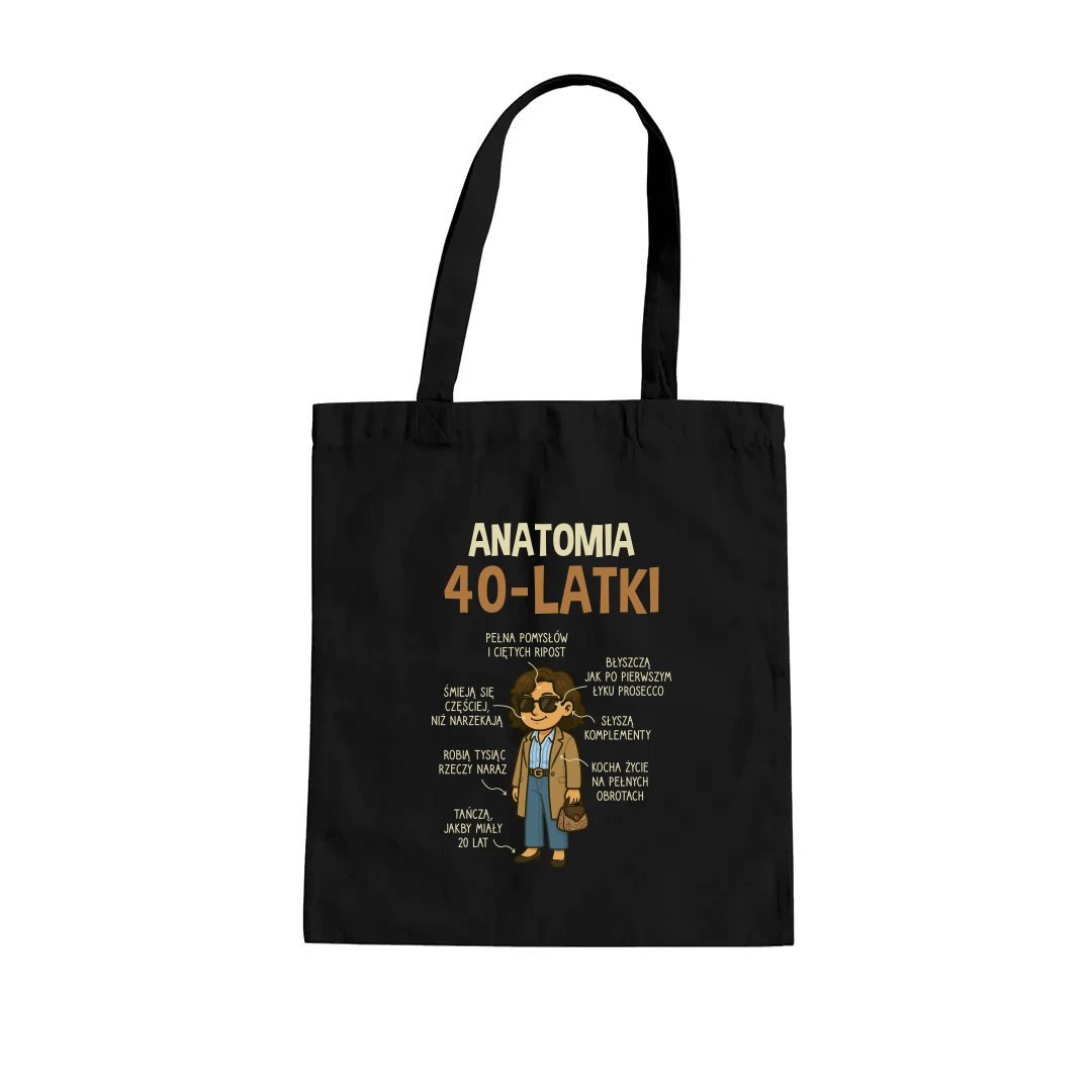 Anatomia 40-latki - torba na prezent na 40 urodziny