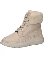 Botki damskie - Caprice Damskie botki 9-26220-41, płaskie, sznurowane, ciepła podszewka, biały miękki, 39 EU - miniaturka - grafika 1