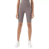 Legginsy - Damskie legginsy sportowe antycellulitowe spodenki do jogi z wysoką talią kolarskie Scrunch Butt spodenki do jogi kryjące Scrunch Butt Jogging Dance Course Gym, A-fioletowy przezroczysty, S - miniaturka - grafika 1