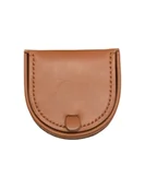 Portfele - Podkówka portfel bilonówka skórzana 9x8,5 Koniak - miniaturka - grafika 1