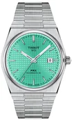 Zegarki męskie - Zegarek Tissot T137.407.11.091.01 PRX POWERMATIC 80 Light Green 40mm - miniaturka - grafika 1