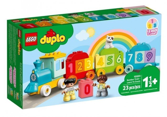 LEGO DUPLO 10954 4szt Pociąg z cyferkami nauka.