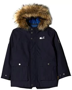 Kurtki i płaszcze dla dziewczynek - Jack Wolfskin Kurtka B ELK ISLAND 3IN1 PARKA night blue - 116 1606742-1010 - grafika 1