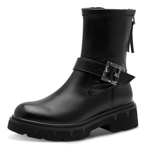 Marco Tozzi Damskie 2-25463-45 modne kozaki, czarne, 38 EU, czarny, 38 EU