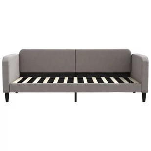 Sofa z funkcją spania, kolor taupe, 90x200 cm, obita tkaniną Lumarko! - Łóżka - miniaturka - grafika 4