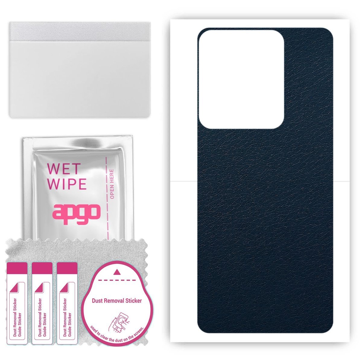 Folia naklejka skórka strukturalna na TYŁ do Vivo Y55t - Skóra Granatowa - apgo SKINS