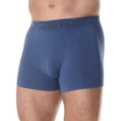 Majtki damskie - Bokserki męskie BRUBECK Comfort Cotton bezszwowe z oddychającej bawełny Rozmiar S Kolor niebieski indygo - Brubeck - miniaturka - grafika 1