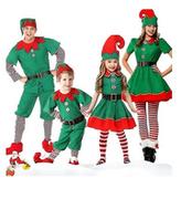 Stroje karnawałowe - Rodzina Pasujące Dzieci Dorosły Boże Narodzenie Elf Kostium Cosplay Fantazyjna sukienka S Mężczyzna 150 CM - miniaturka - grafika 1