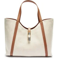 Torebki damskie - Furla Shopperka FURLA GOCCIA z dodatkiem skóry - miniaturka - grafika 1
