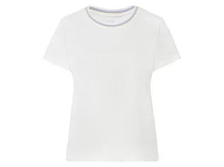 Koszulki i topy damskie - ESMARA ESMARA T-shirt damski z bawełny, 1 sztuka (M (40/42), Biały) - grafika 1