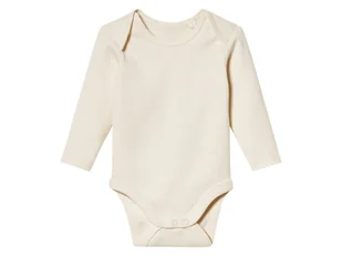 lupilu® Body niemowlęce z wełny merynosa i jedwabiu (50/56, Beżowy) - Body dla niemowląt - miniaturka - grafika 1