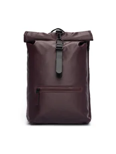 Rains Plecak Rolltop 13320 Bordowy - Plecaki - miniaturka - grafika 1