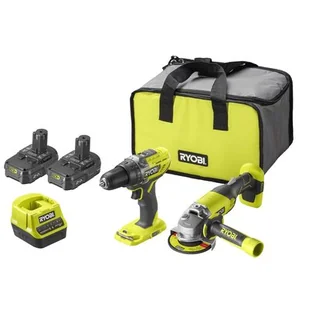 Zestaw wiertarko - wkrętarka i szlifierka kątowa R18DDAG-220S RYOBI - Zestawy elektronarzędzi - miniaturka - grafika 1